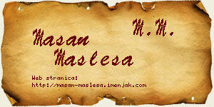 Mašan Masleša vizit kartica